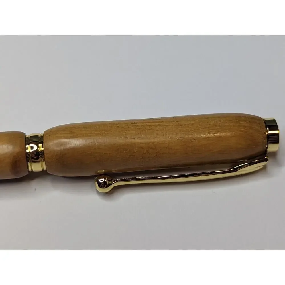 Slimline Twist Pen Gold Finish Alder‎ Body Hand Turned Pen